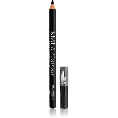 Bourjois Khôl & Contour Extra Longue Tenue dlouhotrvající tužka na oči s ořezávátkem odstín 001 Noir-issime 1,2 g