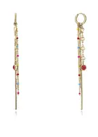 Viceroy Pozlacené náušnice kruhy s přívěsky 2v1 Kiss 15132E01012