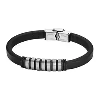 Lotus Style Pánský kožený náramek LS1827-2/1