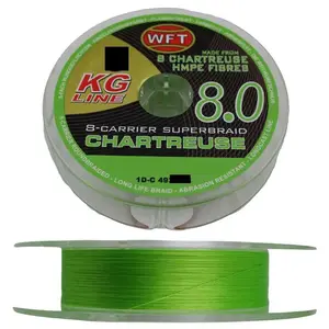 Wft splétaná šňůra kg 8.0 chartreuse 150 m - 0,18 mm 24 kg