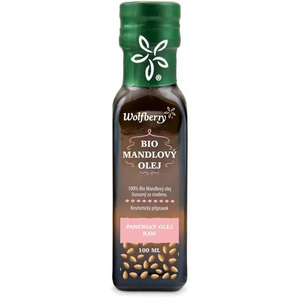 Wolfberry Mandlový olej BIO výživný olej na tvář, tělo a vlasy 100 ml