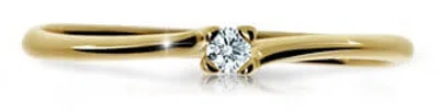Cutie Diamonds Třpytivý prsten ze žlutého zlata s briliantem DZ6733-2948-00-X-1 60 mm