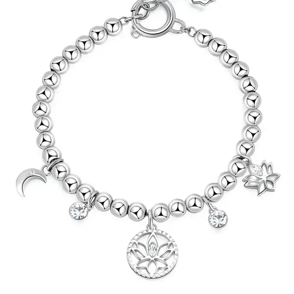 Brosway Ocelový korálkový náramek s přívěsky Chakra BHKB115