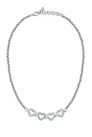 Morellato Půvabný ocelový náhrdelník se srdíčky Bagliori SAVO30