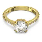 Swarovski Nádherný pozlacený prsten se Swarovski krystaly Constella 5642619 50 mm