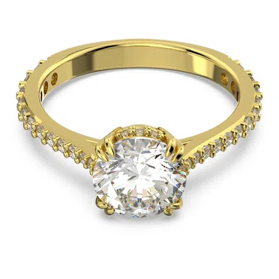 Swarovski Nádherný pozlacený prsten se Swarovski krystaly Constella 5642619 50 mm