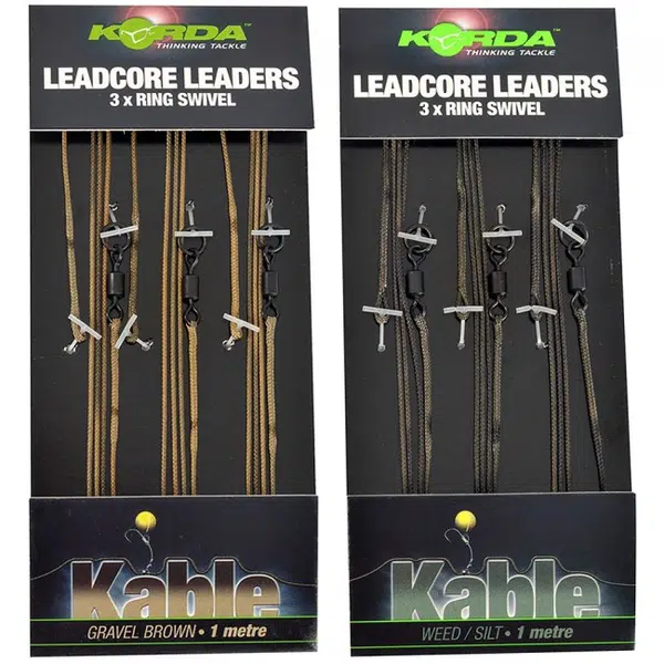 Korda olověná montáž ring swivel leadcore leader 3ks-gravel