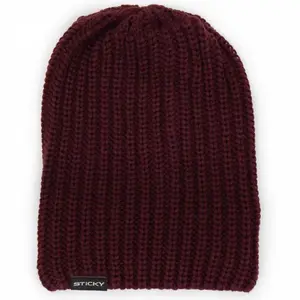 Sticky baits zimní čepice maroon knitted beanie
