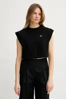 Bavlněné tričko Twinset dámské, černá barva, 251TT2043