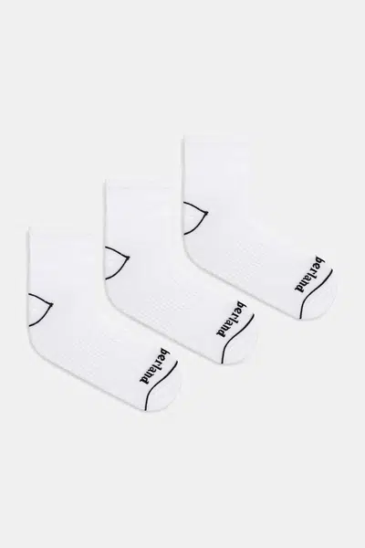 Ponožky Timberland 3-pack bílá barva, TB0A6BAQ1001
