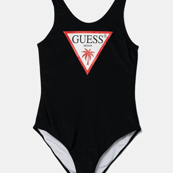 Jednodílné dětské plavky Guess černá barva, J5GZ48 KCA60