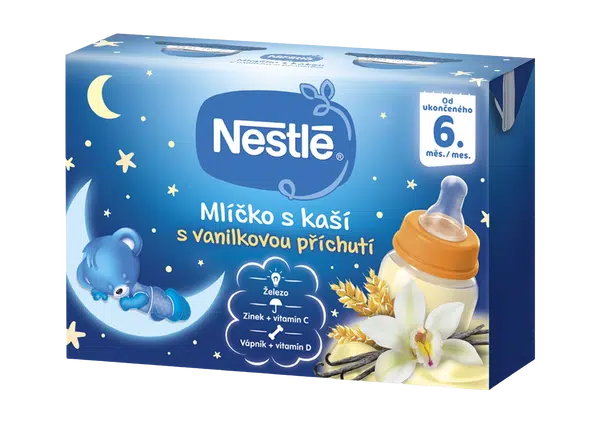 NESTLÉ Mlíčko s kaší vanilkové 2 x 200 ml