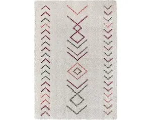 Koberec Boho Indian 80x150 cm, bílý