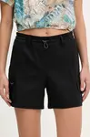 Outdoorové šortky Columbia Weekend Rays černá barva, high waist, 2114784