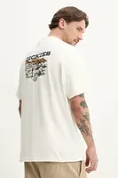 Bavlněné tričko Dickies béžová barva, s potiskem, DK0A4Z8VC481