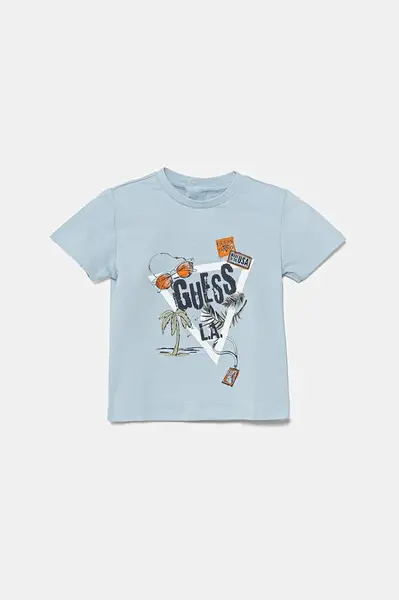 Bavlněné dětské tričko Guess