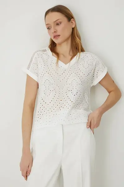 Bavlněné tričko Medicine dámské, béžová barva