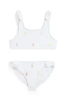 Dvoudílné dětské plavky Polo Ralph Lauren bílá barva, 313964790001