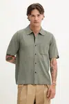 Košile Rag & Bone pánská, zelená barva, regular, MBS25P038LN38