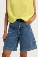 Džínové šortky Answear.LAB dámské, modrá barva, high waist