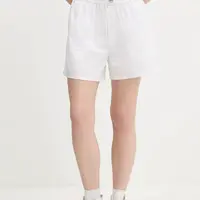 Kraťasy Vans dámské, bílá barva, high waist, VN000MBCWHT1