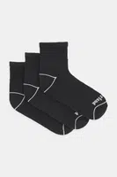 Ponožky Timberland 3-pack černá barva, TB0A6BAQ0011