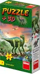 Puzzle Dinosauři + figurka 60 dílků (mix)