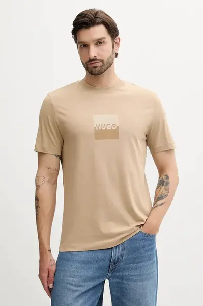 Bavlněné tričko HUGO Dusplit