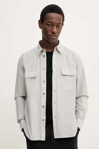 Bavlněná košile BARENA VENEZIA Camicia Mola šedá barva, regular, s klasickým límcem, CAU5075.2586