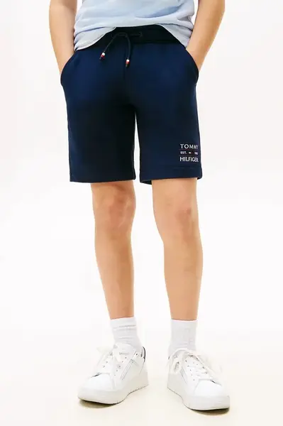 Dětské kraťasy Tommy Hilfiger tmavomodrá barva, nastavitelný pas, KB0KB09481