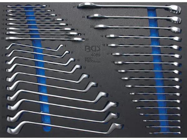 BGS Technic BGS 4089 Oboustranné ploché, očkové a očkoploché klíče 6 ÷ 27 mm. Sada 35 dílů
