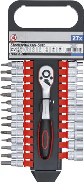 BGS Do it yourself Gola sada 1/4", 6hranné hlavice Pro Torque 4-13 mm, 27 dílů