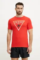 Tričko Guess červená barva, s potiskem, F5GI00 J1314