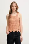 Top Pepe Jeans OLIVE oranžová barva, PL702291