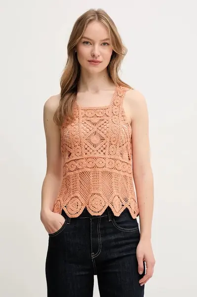 Top Pepe Jeans OLIVE oranžová barva, PL702291