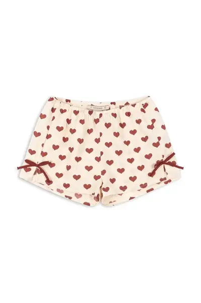 Kraťasy Konges Sløjd AVA SLIT SHORTS GOTS růžová barva, KS103074