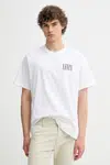 Bavlněné tričko Levi's SS RELAXED FIT TEE pánské, bílá barva, s potiskem, 16143