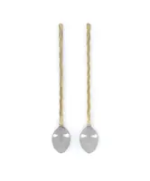 Lžíce na latté Doing Goods Wavy Latte Spoon Set 2-pack