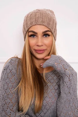Kesi Fleecová čepice Paris K213 light beige