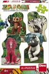 Zafari: Zoomba a kamarádi puzzle 4x54 dílků