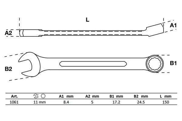 BGS technic Klíče očkoploché CrV (různé velikosti 6-50mm) - BGS Velikost: 14 mm