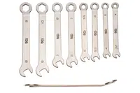 BGS technic Očkoploché klíče extra krátké, velikosti 4-10 mm, sada 8 ks - BGS 8646