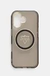 Obal na telefon Guess iPhone 16 černá barva, GUHMP16SHFGTMSLSK