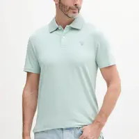 Polo tričko Guess NOLAN tyrkysová barva, M5GP66 J1314