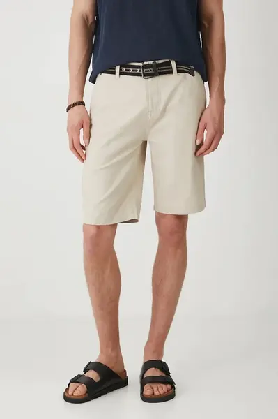 Kraťasy Medicine pánské, béžová barva, melanžové