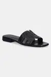 Kožené pantofle Furla Summer Mule dámské, černá barva, YJ34SUM X30000 O6000