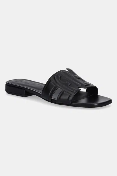 Kožené pantofle Furla Summer Mule dámské, černá barva, YJ34SUM X30000 O6000