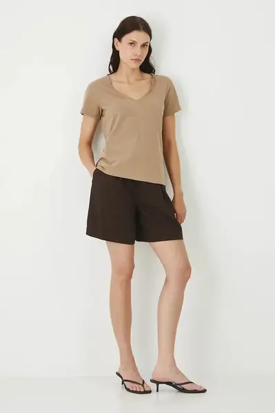 Bavlněné tričko Medicine dámské, béžová barva