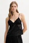 Pyžamový top Abercrombie & Fitch dámský, černá barva, KI146-5043