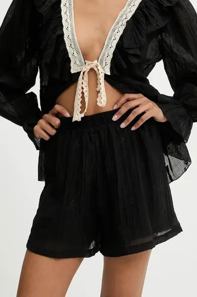 Kraťasy Answear.LAB dámské, černá barva, high waist